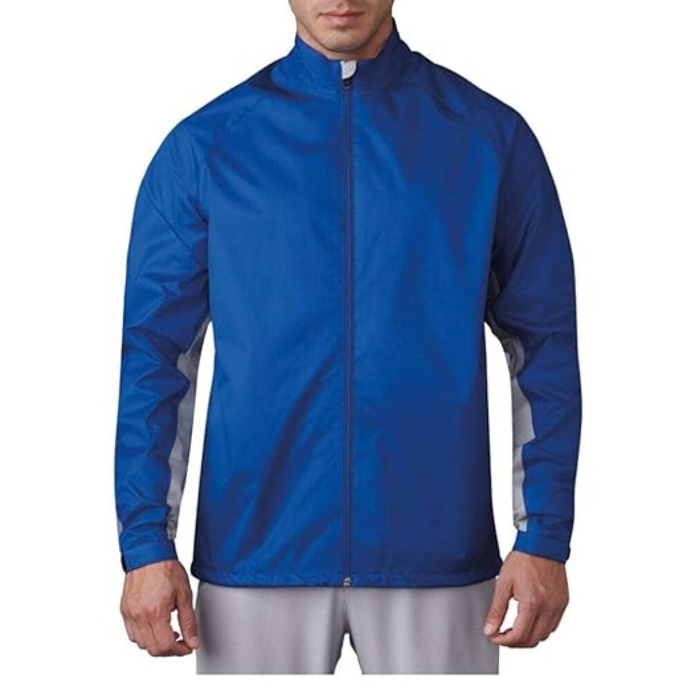 Adidas Men's Blue Gray Climastorm Provisional Golf Rain Jacket Size M
